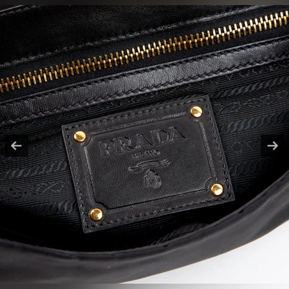 Prada black nylon Whip Pietre jewel gem shoulder bag with buckle - Picture 4 of 14